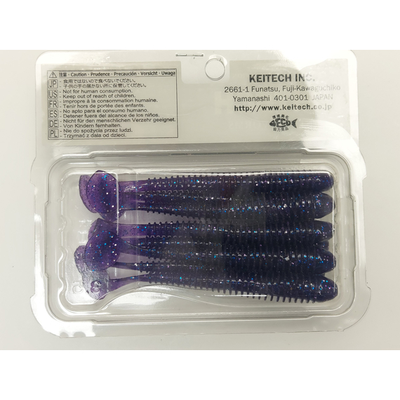 Силікон Keitech Swing Impact 3.5" (8 шт/упак), колір:ea#04 violet, Довжина силікону: 3.5" (8.9 см), Колір силікону: EA#04 Violet, фото , изображение 6