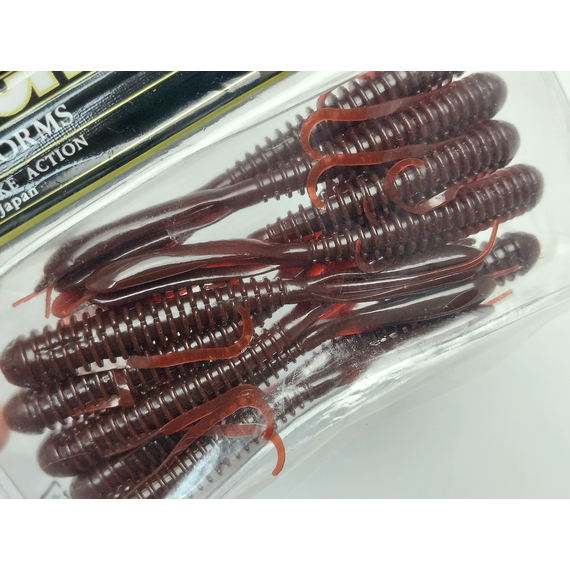 Силікон Keitech Hog Impact 3.5" (10 шт/упак), колір:006 cola, Довжина силікону: 3.5" (8.9 см), Колір силікону: 006 Cola, фото , изображение 8