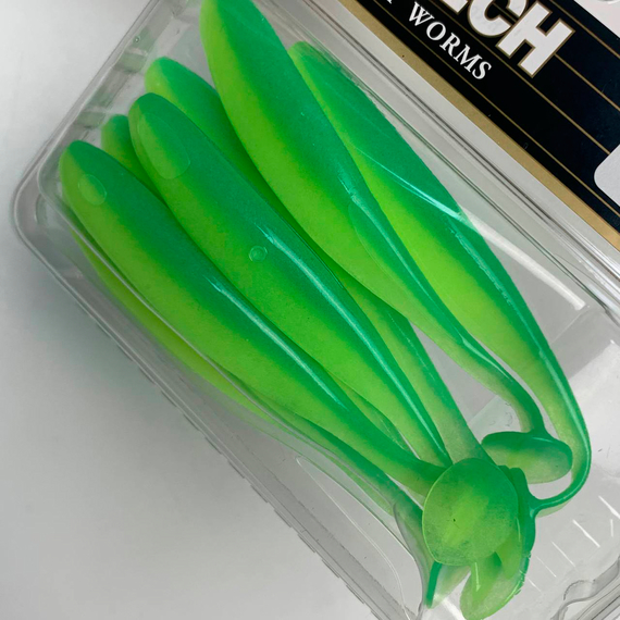 Силикон Keitech Easy Shiner 4" (7 шт/упак), цвет:424 lime chartreuse, Длина силикона: 4" (10.2 см), Расцветка силикона: 424 Lime Chartreuse, фото , изображение 9