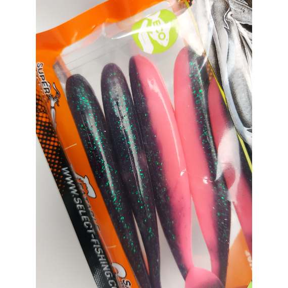 Силікон Select Easy Shad 5" #205 — їстівний віброхвіст для судака та щуки (5 шт/упак), Довжина силікону: 5" (12.7 см), Колір силікону: 205, фото , изображение 12