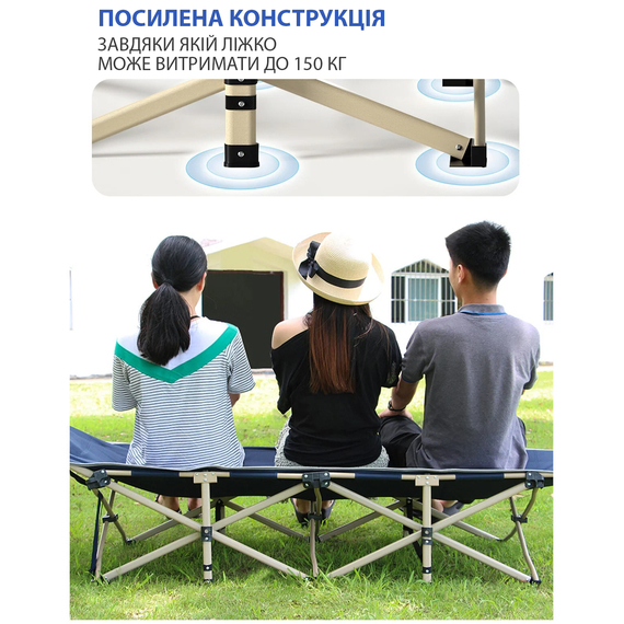 Ліжко розкладне, розкладачка для військових (колір: сірий), фото , изображение 11