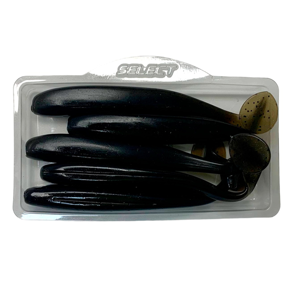 Силикон Select Easy Shad 3.5" #102 — съедобный виброхвост для судака, щуки и большого окуня (5 шт/упак), Длина силикона: 3.5" (8.89 см), Расцветка силикона: 102, фото , изображение 4