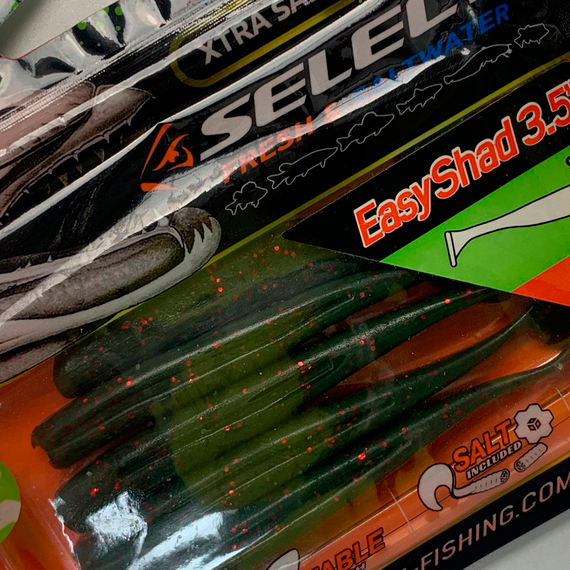 Силикон Select Easy Shad 3.5" #102 — съедобный виброхвост для судака, щуки и большого окуня (5 шт/упак), Длина силикона: 3.5" (8.89 см), Расцветка силикона: 102, фото , изображение 7