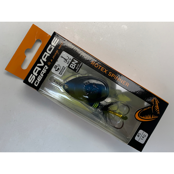 Блешня Savage Gear Rotex Spinner #5 14.0g 06-Black Purple, Вага блешні: 14g, Колір блешні: Black Purple, фото , изображение 2