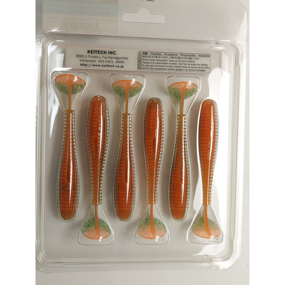 Силикон Keitech Swing Impact FAT 3.8" (6 шт/упак), цвет: pal#11 rotten carrot, Длина силикона: 3.8" (9.7 см), Расцветка силикона: PAL#11 Rotten Carrot, фото , изображение 18