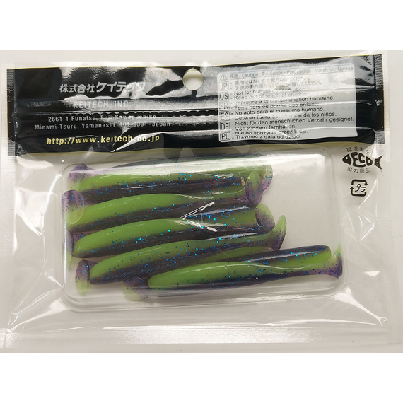 Силікон Keitech Easy Shiner 3" (10 шт/упак), колір:pal#06 violet lime berry, Довжина силікону: 3" (7.6 см), Колір силікону: PAL#06 Violet Lime Berry, фото , изображение 10
