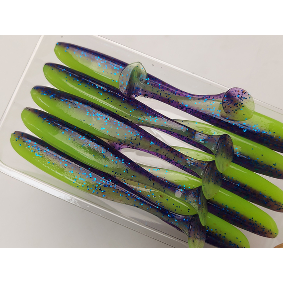 Силікон Keitech Easy Shiner 3" (10 шт/упак), колір:pal#06 violet lime berry, Довжина силікону: 3" (7.6 см), Колір силікону: PAL#06 Violet Lime Berry, фото , изображение 8