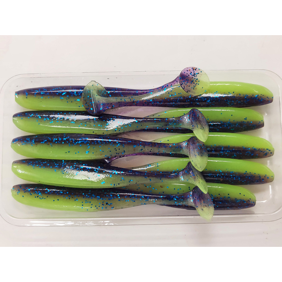 Силікон Keitech Easy Shiner 3" (10 шт/упак), колір:pal#06 violet lime berry, Довжина силікону: 3" (7.6 см), Колір силікону: PAL#06 Violet Lime Berry, фото , изображение 9