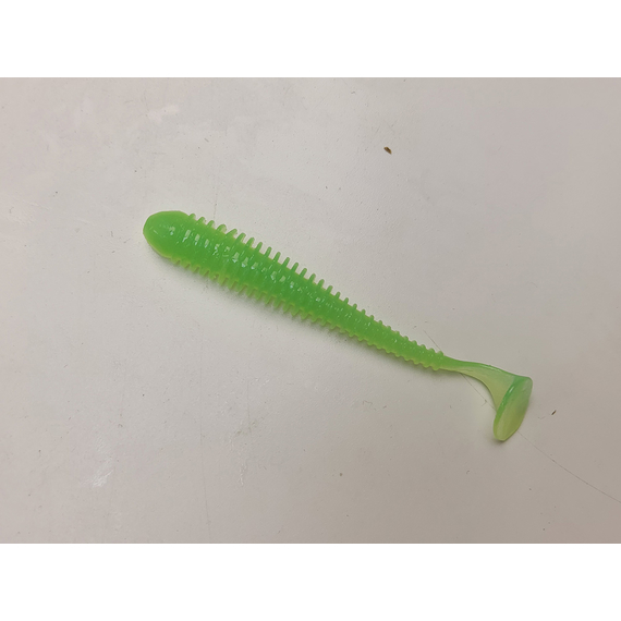 Силикон Keitech Swing Impact 3" (10 шт/упак), цвет: ea#11 limechartreuseglow, Длина силикона: 3" (7.6 см), Расцветка силикона: EA#11 Lime Chartreuse Glow, фото , изображение 3