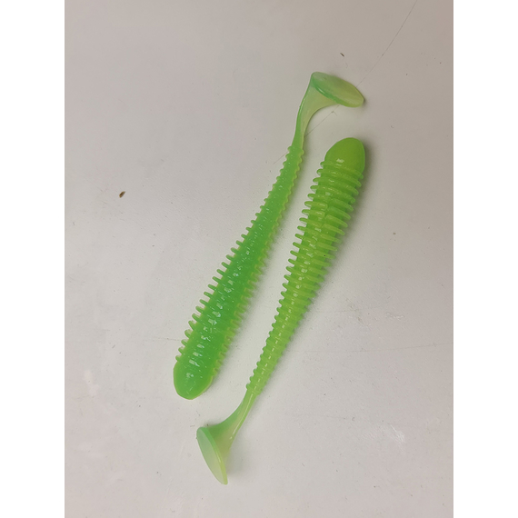 Силикон Keitech Swing Impact 3" (10 шт/упак), цвет: ea#11 limechartreuseglow, Длина силикона: 3" (7.6 см), Расцветка силикона: EA#11 Lime Chartreuse Glow, фото , изображение 8