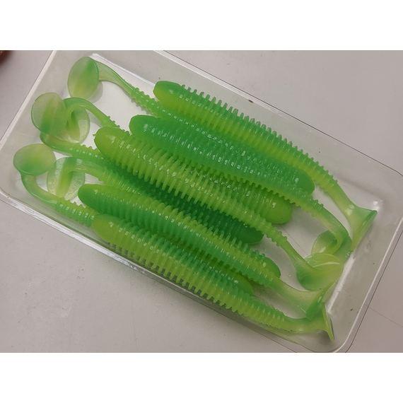 Силикон Keitech Swing Impact 3" (10 шт/упак), цвет: ea#11 limechartreuseglow, Длина силикона: 3" (7.6 см), Расцветка силикона: EA#11 Lime Chartreuse Glow, фото , изображение 5