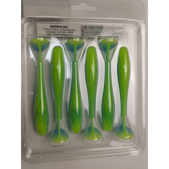 Силікон Keitech Swing Impact FAT 4.3" (6 шт/упак), колір:pal#03 ice chartreuse, Довжина силікону: 4.3" (10.9 см), Колір силікону: PAL#03 Ice Chartreuse, фото , изображение 10