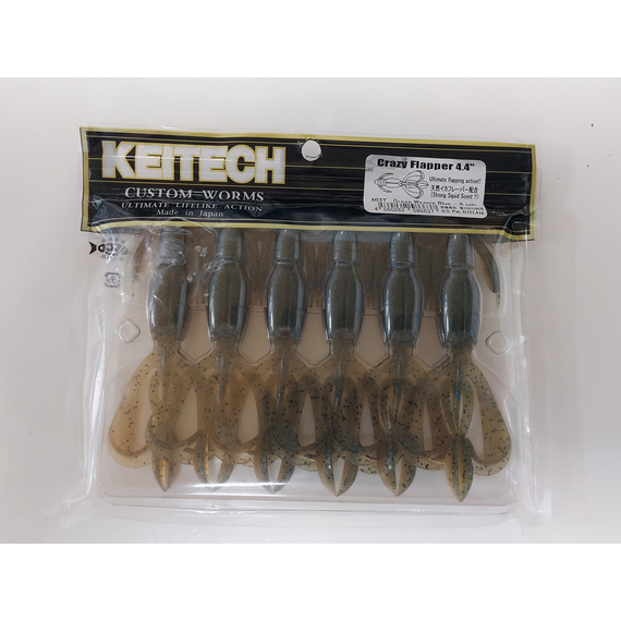 Силікон Keitech Crazy Flapper 4.4" (6 шт/упак), колір: 403 green weenie blue, Довжина силікону: 4.4" (11.2 см), Колір силікону: 403 Green Weenie Blue, фото , изображение 7