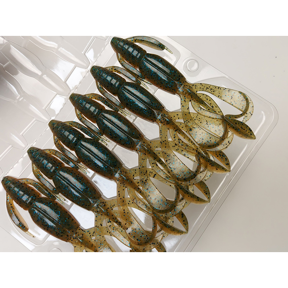 Силікон Keitech Crazy Flapper 4.4" (6 шт/упак), колір: 403 green weenie blue, Довжина силікону: 4.4" (11.2 см), Колір силікону: 403 Green Weenie Blue, фото , изображение 5