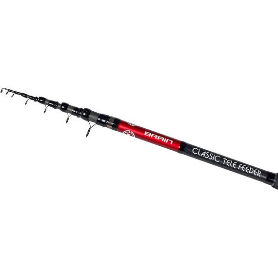 Телескопічний фідер Brain Classic Tele Feeder 2.40m, тест до 160g (+ чохол, пластиковий захист на кільця, три вершинки), Модель: 2.40m, фото , изображение 3