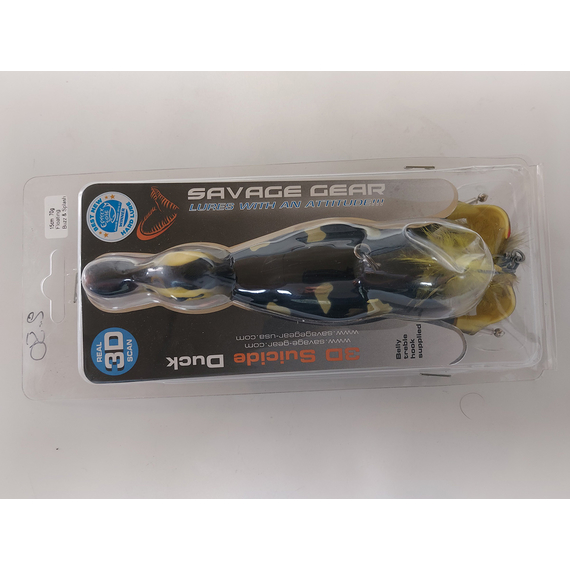Воблер Savage Gear 3D Suicide Duck 150F 150mm 70.0 g #01 Natural, Размер/Вес: 150мм/70г, Цвет воблера: Natural, фото , изображение 6