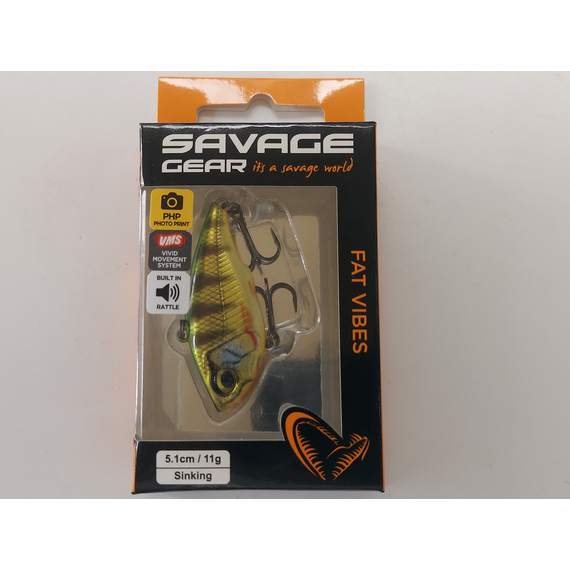 Воблер Savage Gear Fat Vibes 51S 51mm 11.0g Perch, Размер/Вес: 51мм/11г, Цвет воблера: Perch, фото , изображение 3