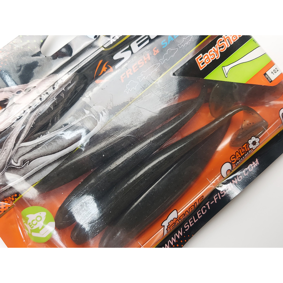 Силікон Select Easy Shad 5" #102 — їстівний віброхвіст для судака та щуки (5 шт/упак), Довжина силікону: 5" (12.7 см), Колір силікону: 102, фото , изображение 7