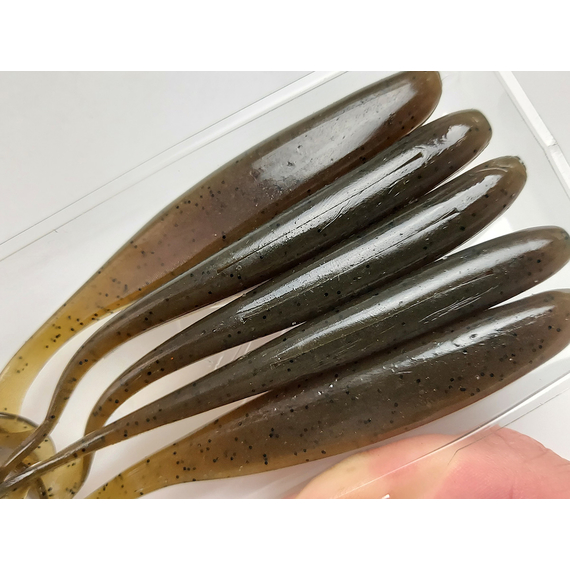 Силікон Select Easy Shad 5" #102 — їстівний віброхвіст для судака та щуки (5 шт/упак), Довжина силікону: 5" (12.7 см), Колір силікону: 102, фото , изображение 8