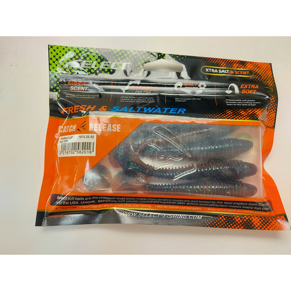 Силікон Select Fatfish 3.8" col.206 (5 шт/упак), Довжина силікону: 3.8" (9.65 см), Колір силікону: 206, фото , изображение 11