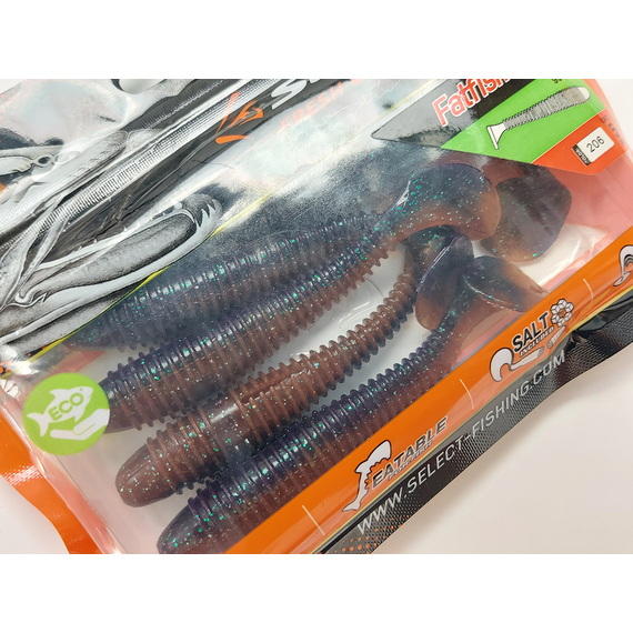 Силікон Select Fatfish 3.8" col.206 (5 шт/упак), Довжина силікону: 3.8" (9.65 см), Колір силікону: 206, фото , изображение 7
