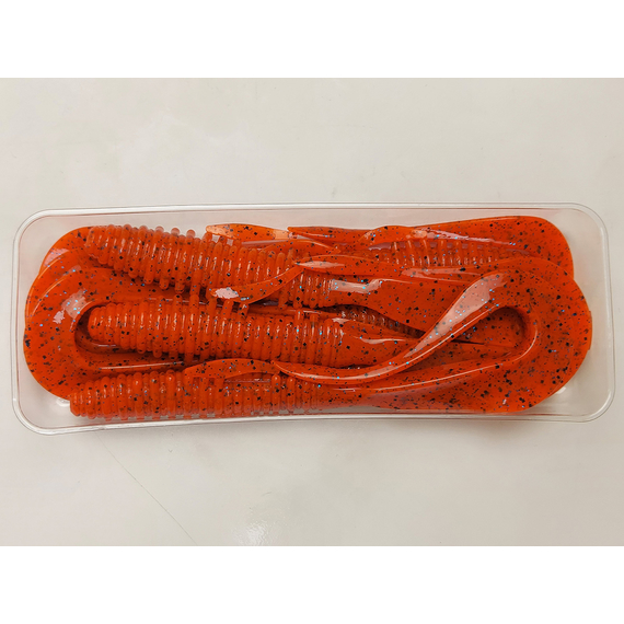 Силікон Keitech Mad Wag 7" (6 шт/упак), колір:ea#13 spicy mustard/blue, Довжина силікону: 7" (17.8 см), Колір силікону: EA#13 Spicy Mustard/Blue, фото , изображение 4