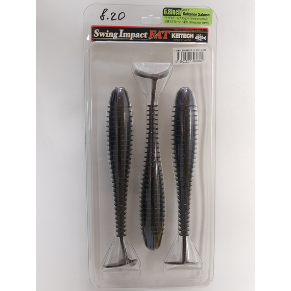 Силікон Keitech Swing Impact FAT 6.8" (3 шт/упак), колір:483 kokanee salmon, Довжина силікону: 6.8" (17.3 см), Колір силікону: 483 kokanee salmon, фото , изображение 5