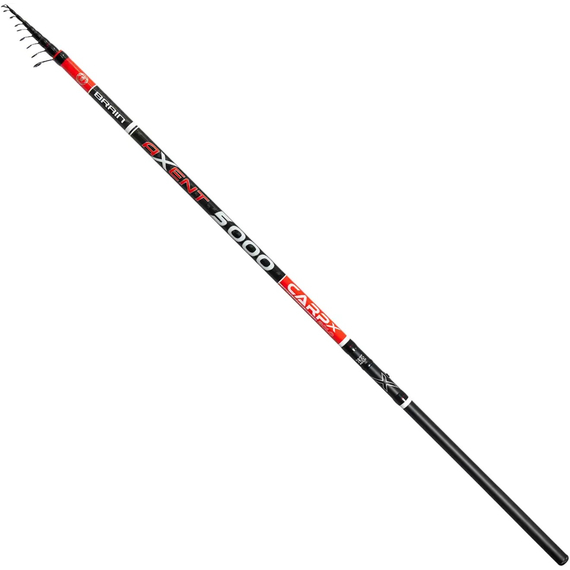 Болонське вудлище Brain Axent Carp X Bolo 5.00m 50-150g для бічного ківка (телескопічне, з кільцями) + чохол та захист на кільця, Довжина: 5m, фото , изображение 2