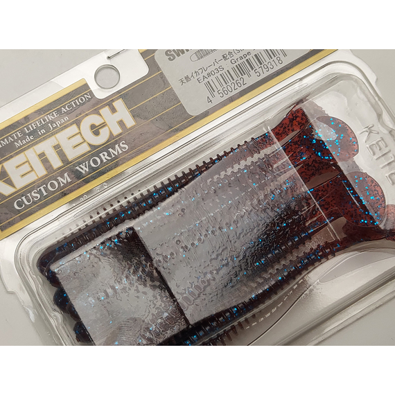 Силікон Keitech Swing Impact 3.5" (8 шт/упак), колір:ea#03 grape, Довжина силікону: 3.5" (8.9 см), Колір силікону: EA#03 Grape, фото , изображение 6