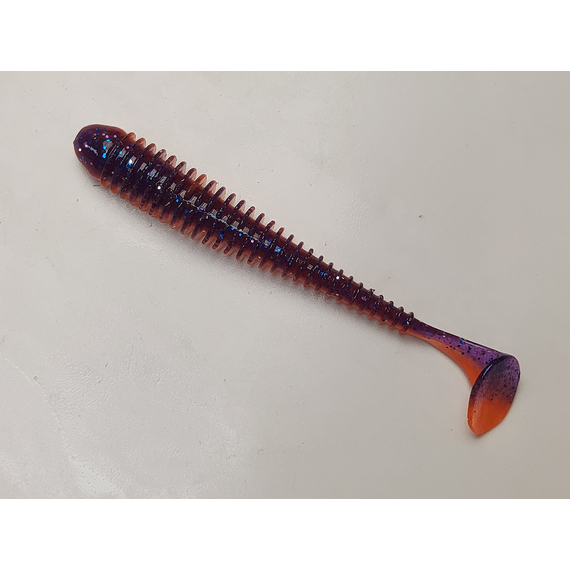 Силікон Keitech Swing Impact 3.5" (8 шт/упак), колір:pal#09 violet fire, Довжина силікону: 3.5" (8.9 см), Колір силікону: PAL#09 Violet Fire, фото , изображение 2