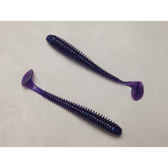 Силікон Keitech Swing Impact 3.5" (8 шт/упак), колір:ea#04 violet, Довжина силікону: 3.5" (8.9 см), Колір силікону: EA#04 Violet, фото , изображение 3