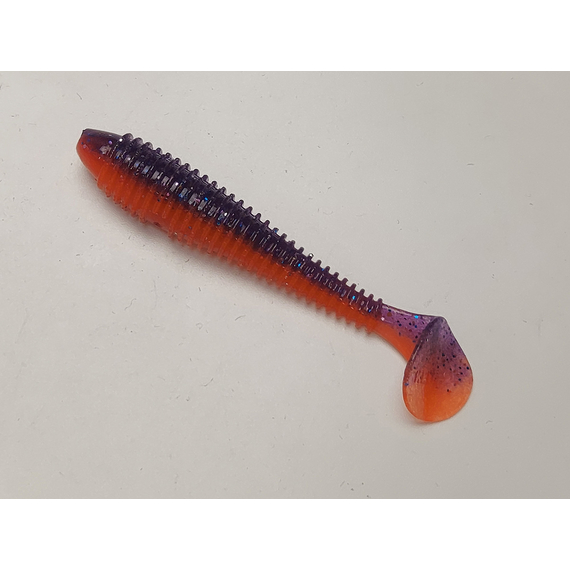 Силікон Keitech Swing Impact FAT 2.8" (8 шт/упак), колір:pal#09 violet fire, Довжина силікону: 2.8" (7.1 см), Колір силікону: PAL#09 Violet Fire, фото , изображение 3