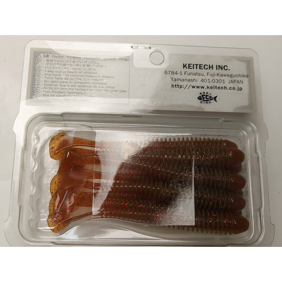 Силікон Keitech Swing Impact 3.5" (8 шт/упак), колір:pal#07 motoroil red flake, Довжина силікону: 3.5" (8.9 см), Колір силікону: pal#07 motoroil red flake, фото , изображение 8