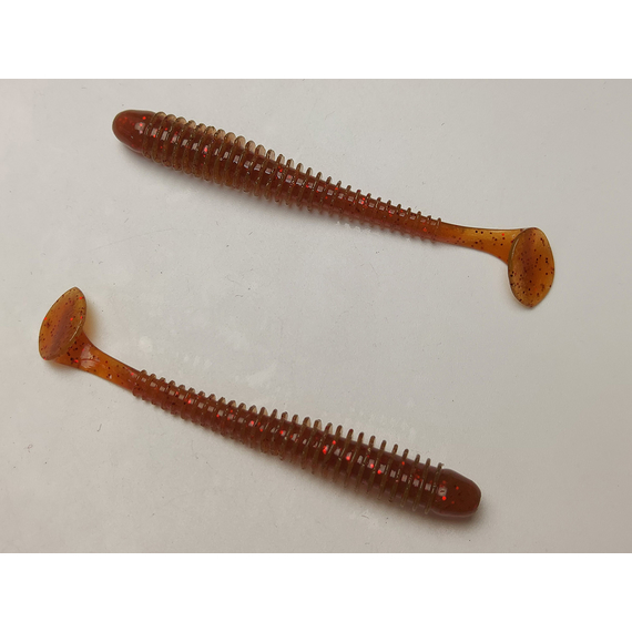 Силікон Keitech Swing Impact 3.5" (8 шт/упак), колір:pal#07 motoroil red flake, Довжина силікону: 3.5" (8.9 см), Колір силікону: pal#07 motoroil red flake, фото , изображение 4