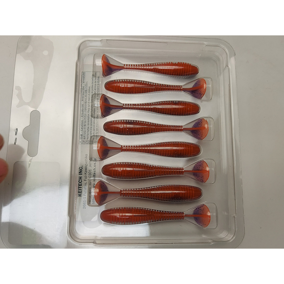 Силікон Keitech Swing Impact FAT 2.8" (8 шт/упак), колір:pal#09 violet fire, Довжина силікону: 2.8" (7.1 см), Колір силікону: PAL#09 Violet Fire, фото , изображение 11