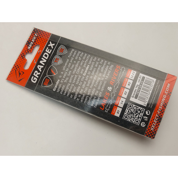 Блешня Select Grandex 14.0g 63mm #01, Вага блешні: 14г, Колір блешні: 01, фото , изображение 5