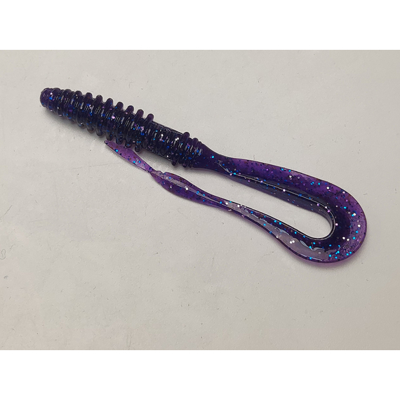 Силикон Keitech Mad Wag Slim 4.5" (9 шт/упак), цвет: ea#04 violet, Длина силикона: 4.5" (11.4 см), Расцветка силикона: EA#04 Violet, фото , изображение 2