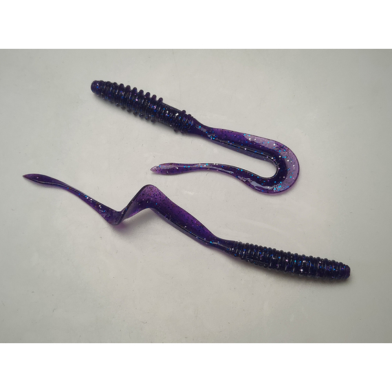 Силикон Keitech Mad Wag Slim 4.5" (9 шт/упак), цвет: ea#04 violet, Длина силикона: 4.5" (11.4 см), Расцветка силикона: EA#04 Violet, фото , изображение 4