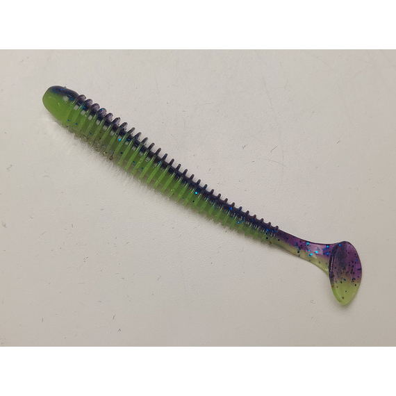 Силікон Keitech Swing Impact 3.5" (8 шт/упак), колір:pal#06 violet lime berry, Довжина силікону: 3.5" (8.9 см), Колір силікону: PAL#06 Violet Lime Berry, фото , изображение 2