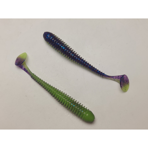 Силікон Keitech Swing Impact 3.5" (8 шт/упак), колір:pal#06 violet lime berry, Довжина силікону: 3.5" (8.9 см), Колір силікону: PAL#06 Violet Lime Berry, фото , изображение 4