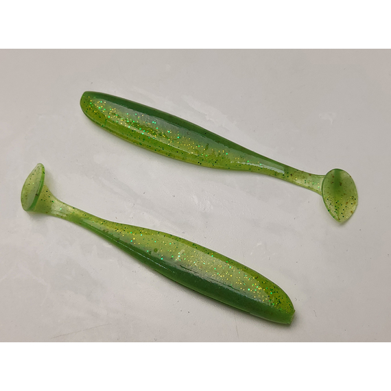 Силикон Keitech Easy Shiner 4" (7 шт/упак), цвет:424 lime chartreuse, Длина силикона: 4" (10.2 см), Расцветка силикона: 424 Lime Chartreuse, фото , изображение 4