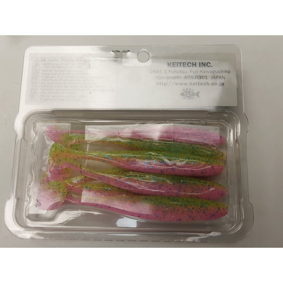 Силікон Keitech Easy Shiner 4" (7 шт/уп), колір:ea#16 cotton candy blue f, Довжина силікону: 4" (10.2 см), Колір силікону: ea#16 cotton candy blue f, фото , изображение 10