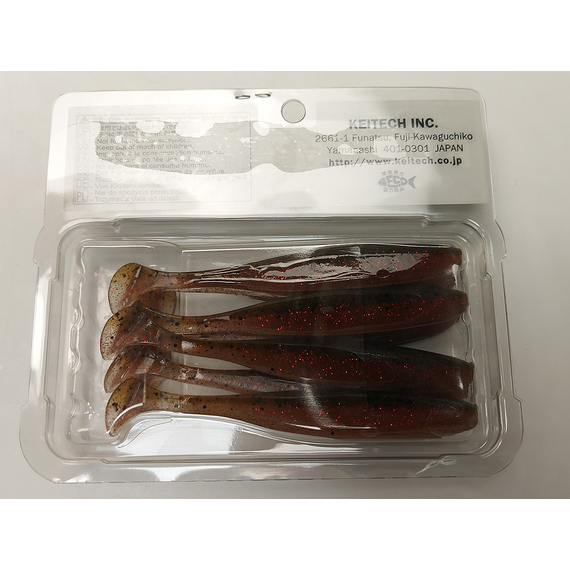 Силикон Keitech Easy Shiner 4" (7 шт/упак), цвет:404 red crawdad, Длина силикона: 4" (10.2 см), Расцветка силикона: 404 Red Crawdad, фото , изображение 8