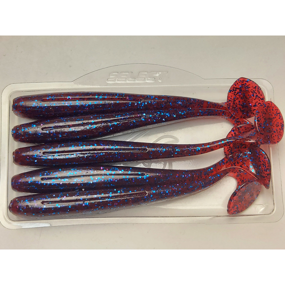 Силікон Select Easy Shad 3.5" #110 — їстівний віброхвіст для судака, щуки та великого окуня (5 шт/упак), Довжина силікону: 3.5" (8.89 см), Колір силікону: 110, фото , изображение 7