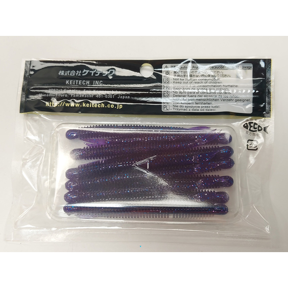 Силикон Keitech Live Impact 3" 12, цвет: ea#04 violet, Длина силикона: 3" (7.6 см), Расцветка силикона: EA#04 Violet, фото , изображение 6