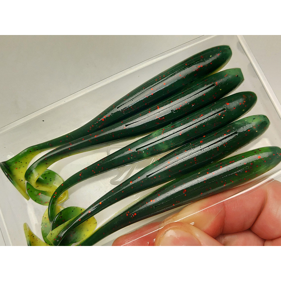 Силікон Select Easy Shad 5" #203 — їстівний віброхвіст для судака та щуки (5 шт/упак), Довжина силікону: 5" (12.7 см), Колір силікону: 203, фото , изображение 11