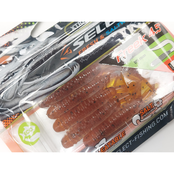 Силікон Select Freek 4.5" col.128 (5 шт/упак), Довжина силікону: 4.5" (11.43 см), Колір силікону: 128, фото , изображение 9