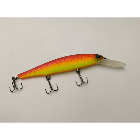 Воблер Imakatsu Diving Riprizer 110 Slow Rizer 112mm 19.0g #46 Matt Red Hot Tiger, Цвет воблера: 46 Matt Red Hot Tiger, фото , изображение 2