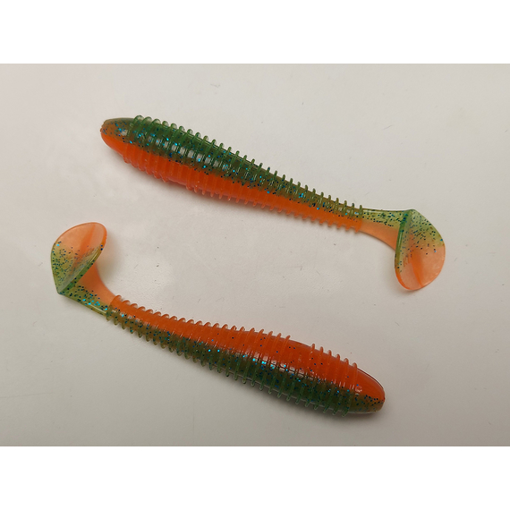 Силикон Keitech Swing Impact FAT 3.8" (6 шт/упак), цвет: pal#11 rotten carrot, Длина силикона: 3.8" (9.7 см), Расцветка силикона: PAL#11 Rotten Carrot, фото , изображение 4