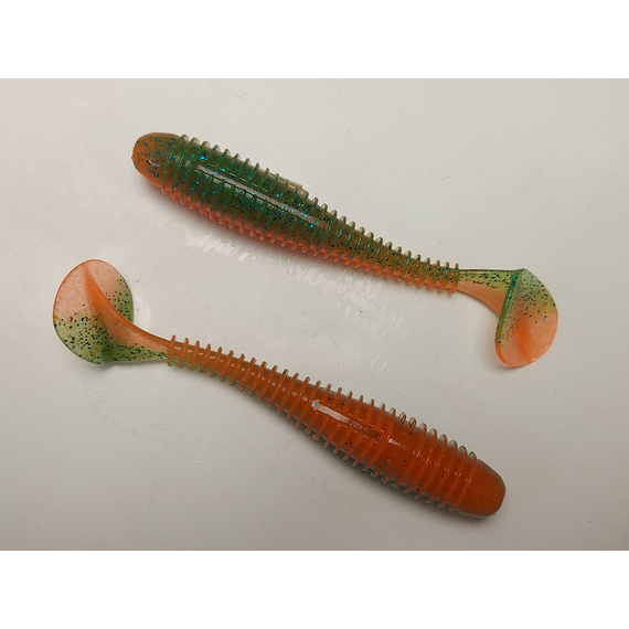 Силикон Keitech Swing Impact FAT 3.8" (6 шт/упак), цвет: pal#11 rotten carrot, Длина силикона: 3.8" (9.7 см), Расцветка силикона: PAL#11 Rotten Carrot, фото , изображение 5